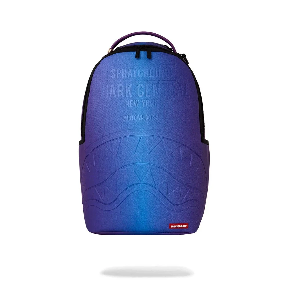 Sprayground Shark Central All Star Backpack Unisex Blue Iridescent Bag SPR308